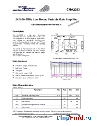 Datasheet CHA2293-99F/00 manufacturer UMS