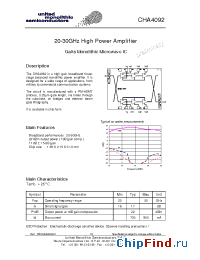 Datasheet CHA4092-99F/00 manufacturer UMS