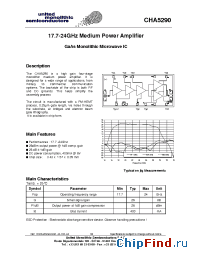 Datasheet CHA5290-99F manufacturer UMS