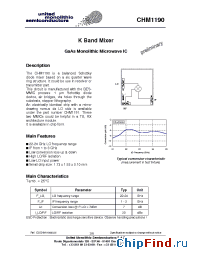 Datasheet CHM1190 manufacturer UMS
