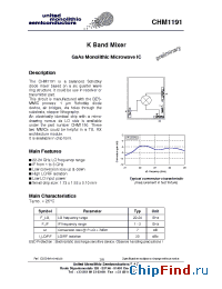 Datasheet CHM1191-99F manufacturer UMS