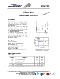 Datasheet CHM1193-99F manufacturer UMS