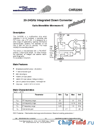 Datasheet CHR2293 manufacturer UMS