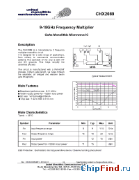 Datasheet CHX2089-99F manufacturer UMS