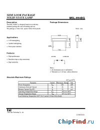 Datasheet MSL-854BG manufacturer UOT