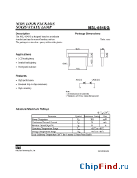 Datasheet MSL-854UG manufacturer UOT