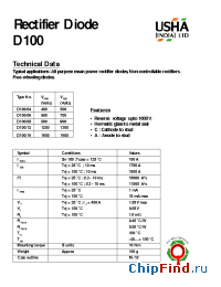 Datasheet D100/04 manufacturer USHA