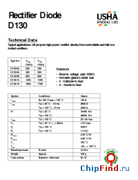 Datasheet D130/12 manufacturer USHA