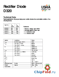 Datasheet D320/12 manufacturer USHA