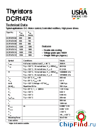 Datasheet DCR1474/04 manufacturer USHA