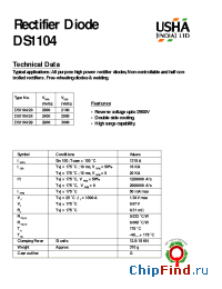 Datasheet DS1104 manufacturer USHA