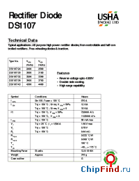 Datasheet DS1107 manufacturer USHA