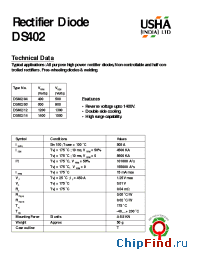 Datasheet DS402 manufacturer USHA