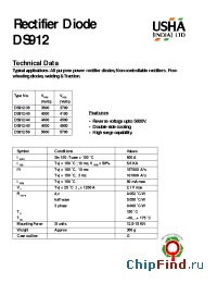 Datasheet DS912 manufacturer USHA