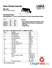 Datasheet PBT250 manufacturer USHA