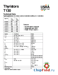 Datasheet T130/08 manufacturer USHA