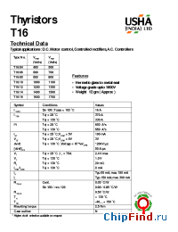 Datasheet T16/12 manufacturer USHA