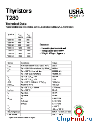 Datasheet T280/04 manufacturer USHA