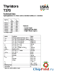 Datasheet T370/29 manufacturer USHA