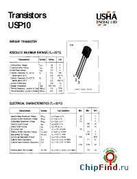 Datasheet USP10 manufacturer USHA