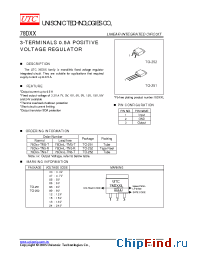 Datasheet 78DxxL-TN3-R manufacturer UTC