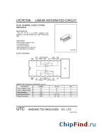 Datasheet PC1316 manufacturer UTC
