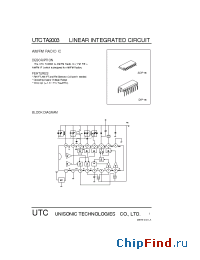 Datasheet TA2003 manufacturer UTC