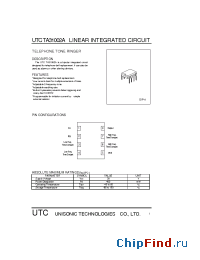 Datasheet TA31002A manufacturer UTC