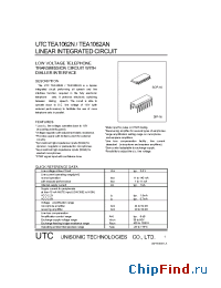 Datasheet TEA1062AN manufacturer UTC