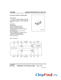 Datasheet UTC2206 manufacturer UTC