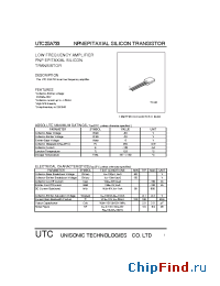 Datasheet UTC2SA733 manufacturer UTC