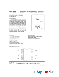 Datasheet UTC3563 manufacturer UTC