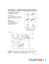 Datasheet UTC78L10M manufacturer UTC