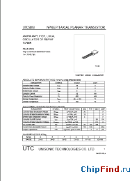 Datasheet UTC9018 manufacturer UTC