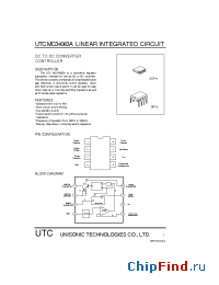 Datasheet UTCMC34063A manufacturer UTC