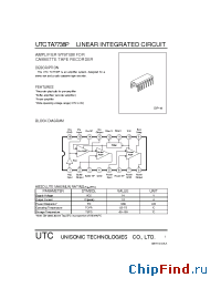 Datasheet UTCTA7738P manufacturer UTC