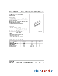 Datasheet UTCTA8207K manufacturer UTC