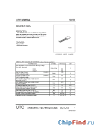 Datasheet X0202-TO-92 manufacturer UTC
