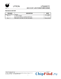 Datasheet UT62257CPCL-70L manufacturer Utron