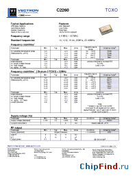 Datasheet C2260A1-0015 manufacturer Vectron