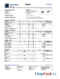 Datasheet C5260 manufacturer Vectron