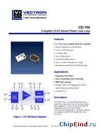 Datasheet CD-700-KAC-GGB manufacturer Vectron