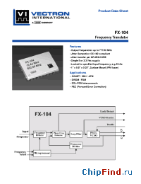 Datasheet FX-104-CFC-A1C6 manufacturer Vectron
