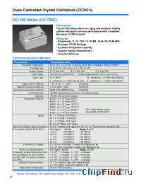 Datasheet OC-160-BAB-109CF manufacturer Vectron