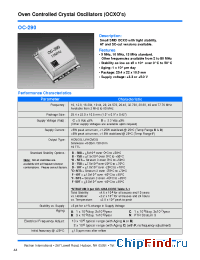 Datasheet OC-290-CAB-508CA manufacturer Vectron