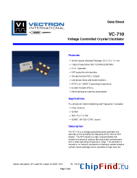 Datasheet VC-710-DFC-GFM-161.1328 manufacturer Vectron