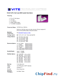 Datasheet VCA2-A4B manufacturer Vectron