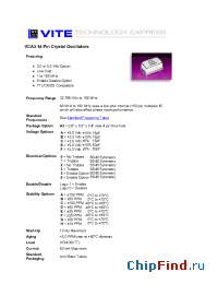 Datasheet VCA3-A0A manufacturer Vectron