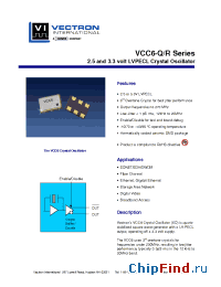 Datasheet VCC6-QAB-106M00 manufacturer Vectron