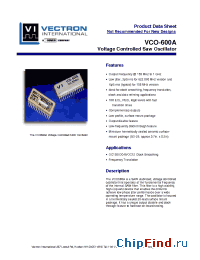Datasheet VCO-600A manufacturer Vectron